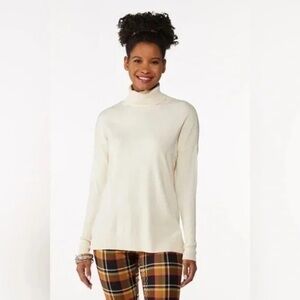 ❄️ Cato | Turtleneck Tunic Sweater Ivory Size XL